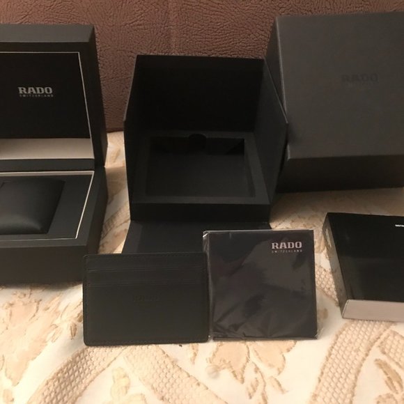 Rado Ladies Watch Box Set, Manual, Card, and Wallet